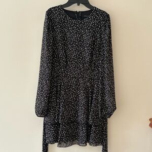 Forever 21 Black Dress with White Floral Print